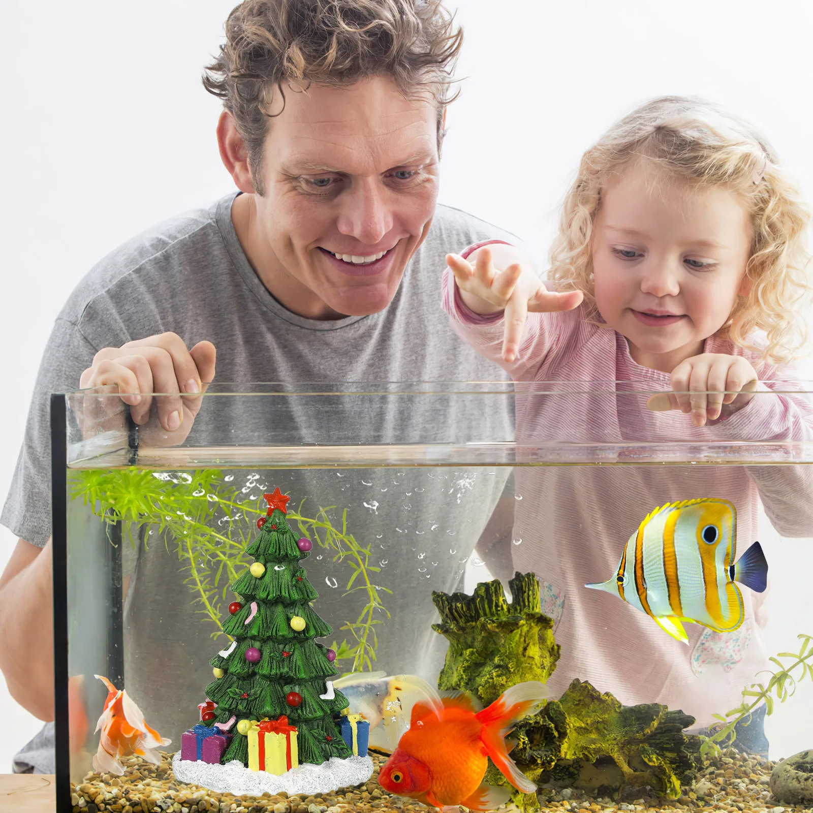 

Desktop Aquarium Decor Resin Fake Tree for Fish Tank Household Office Wedding Decoration Compact Realistic Aquatic Plant