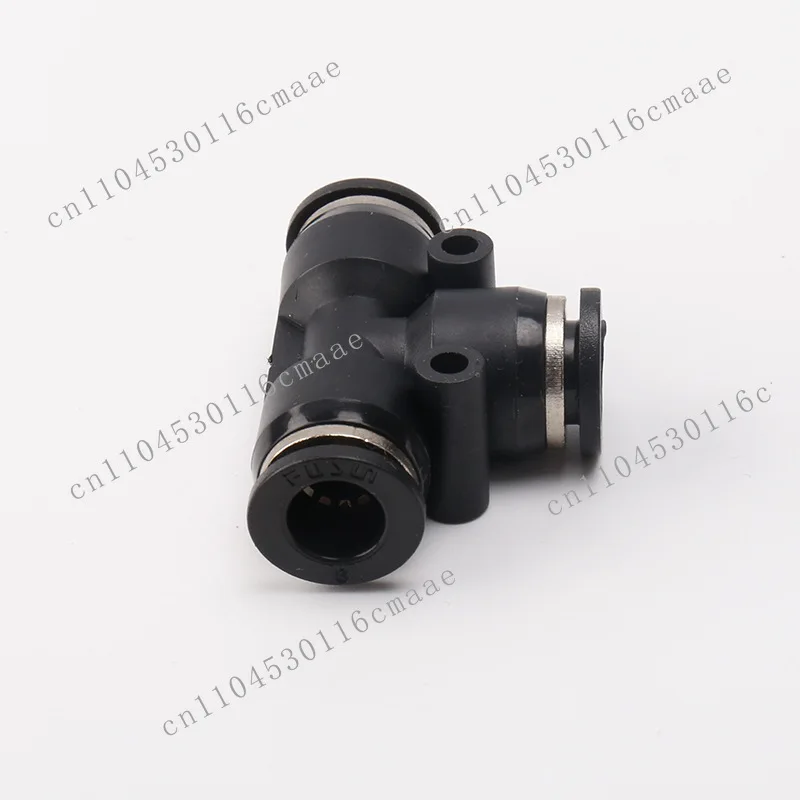 PE-8 T-type Positive Tee Connector, Air Tube Rapid Air Compressor, Pneumatic Insert, T-Thread
