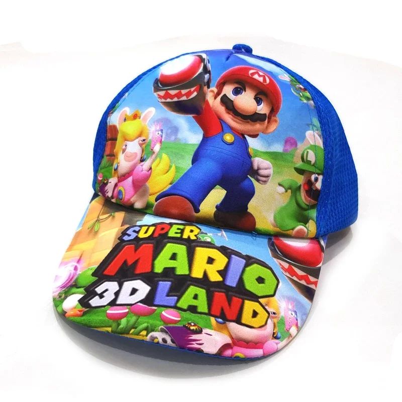 

Super Marios Bros Anime Summer Mesh Kids Baseball Cap For Boys Girls Luigi Embroidery Figure Toddler Children Breathable Sun Cap