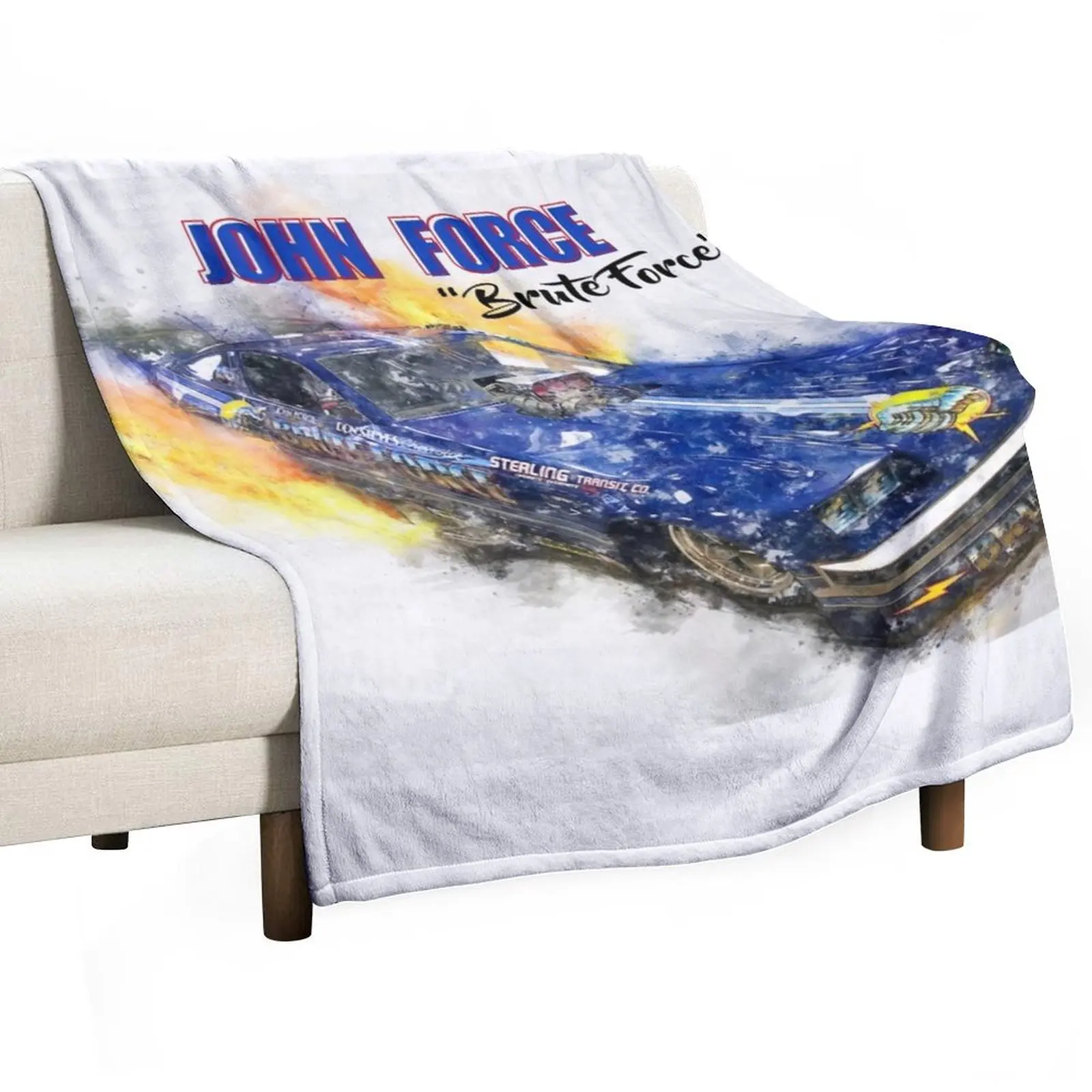 

John Force Brute Force Throw Blanket Stylish Decor Blanket Gift for Friends Roommate