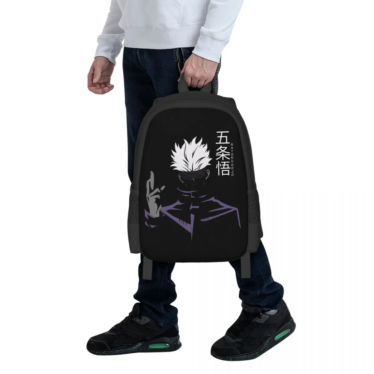 Anime Jujutsu Kaisen Gojo Satoru 5 Student Backpack School Bag Hiking Travel Daypack for Men Women Fashion Bookbag Shoulder Bags