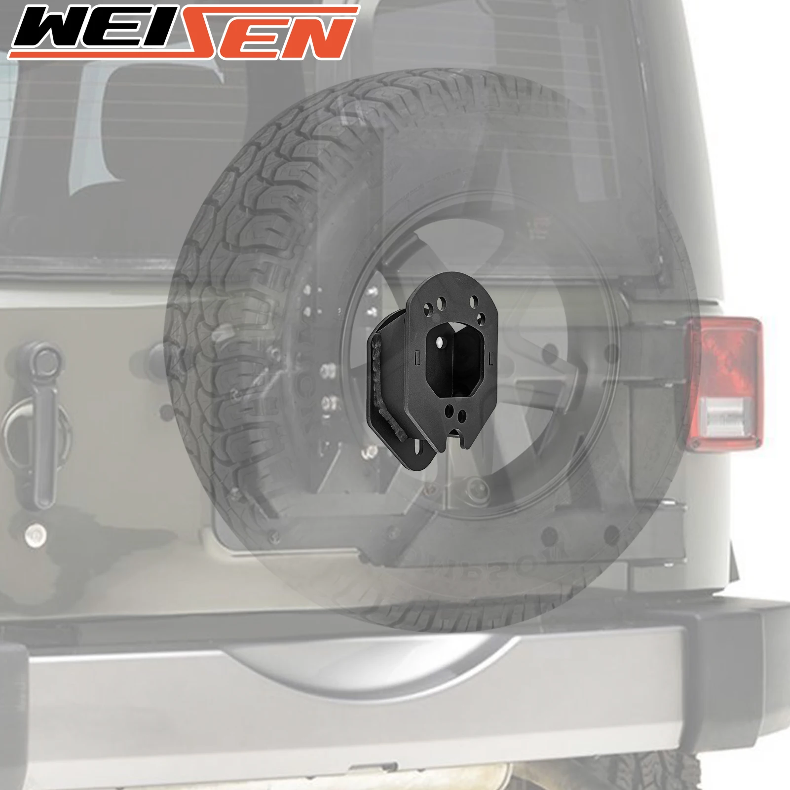 

Spare Tire Carrier Spacer Kit Tire 2" Out and About 1.5" Up Fit Up To 33" Tires for 1987-2018 Jeep Wrangler JK TJ YJ Accessories