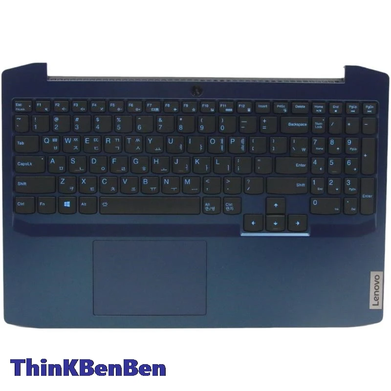 KR Korean Blue Keyboard Upper Case Palmrest Shell Cover For Lenovo Ideapad Gaming 3 15 15ARH05 5CB0Z33246