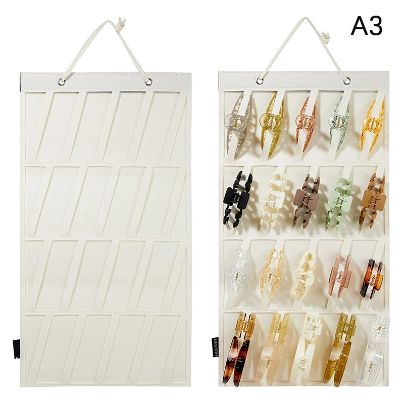 Hair Claw Clips Organizer Hanging Wall Hair Claws Holder Organizers For Women Girls Hairpins Display Accessories Storage Bag