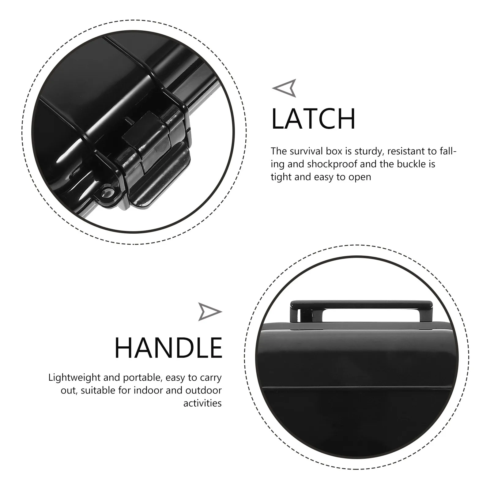 Outdoor Wear-Resistant Shockproof Waterproof Storage Box with Protective Sponge Liner for Camping Fishing Boating