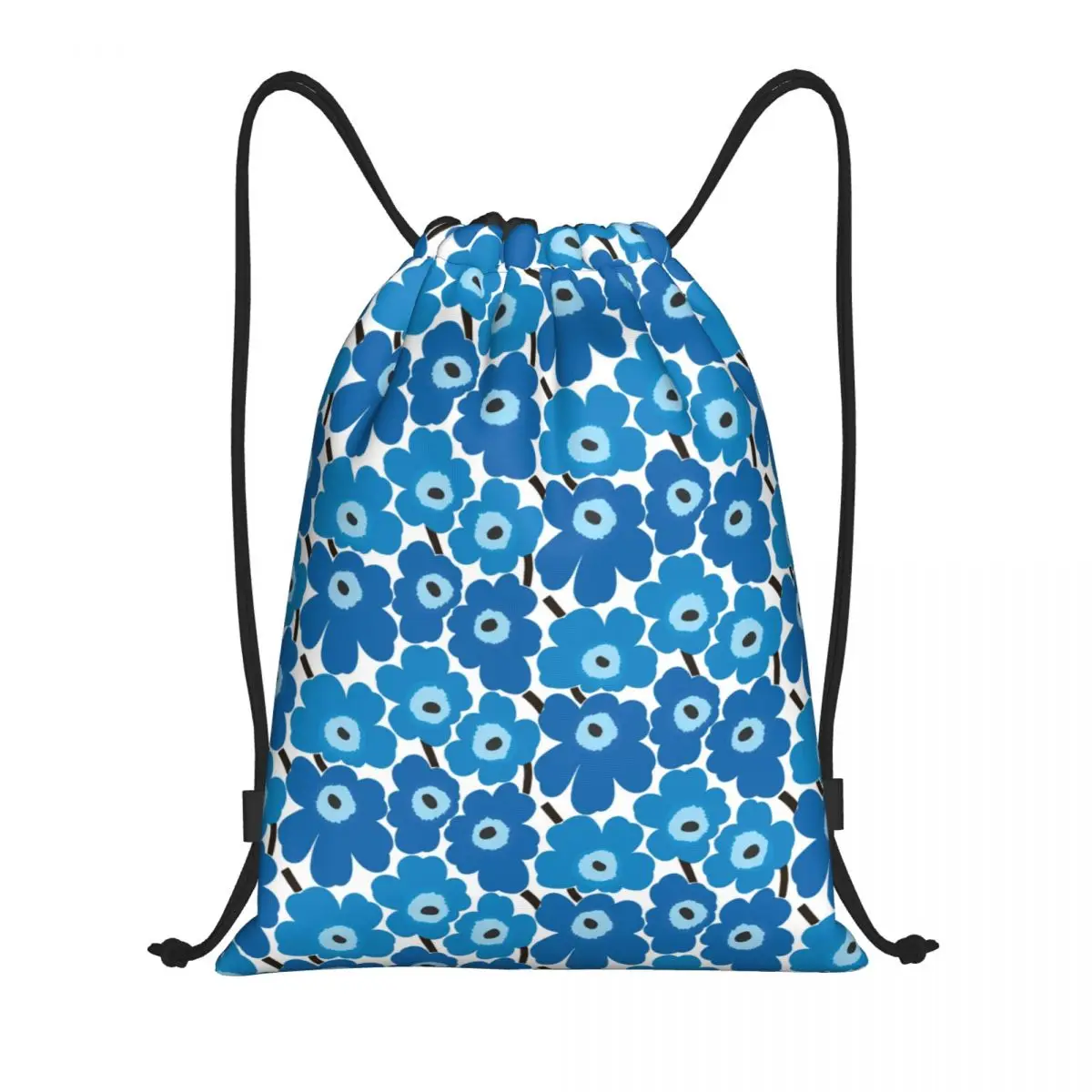 Custom Little Poppy Print Drawstring Backpack Women Men Sport Gym Sackpack Foldable Fashion Modern Style Training Bag Sack