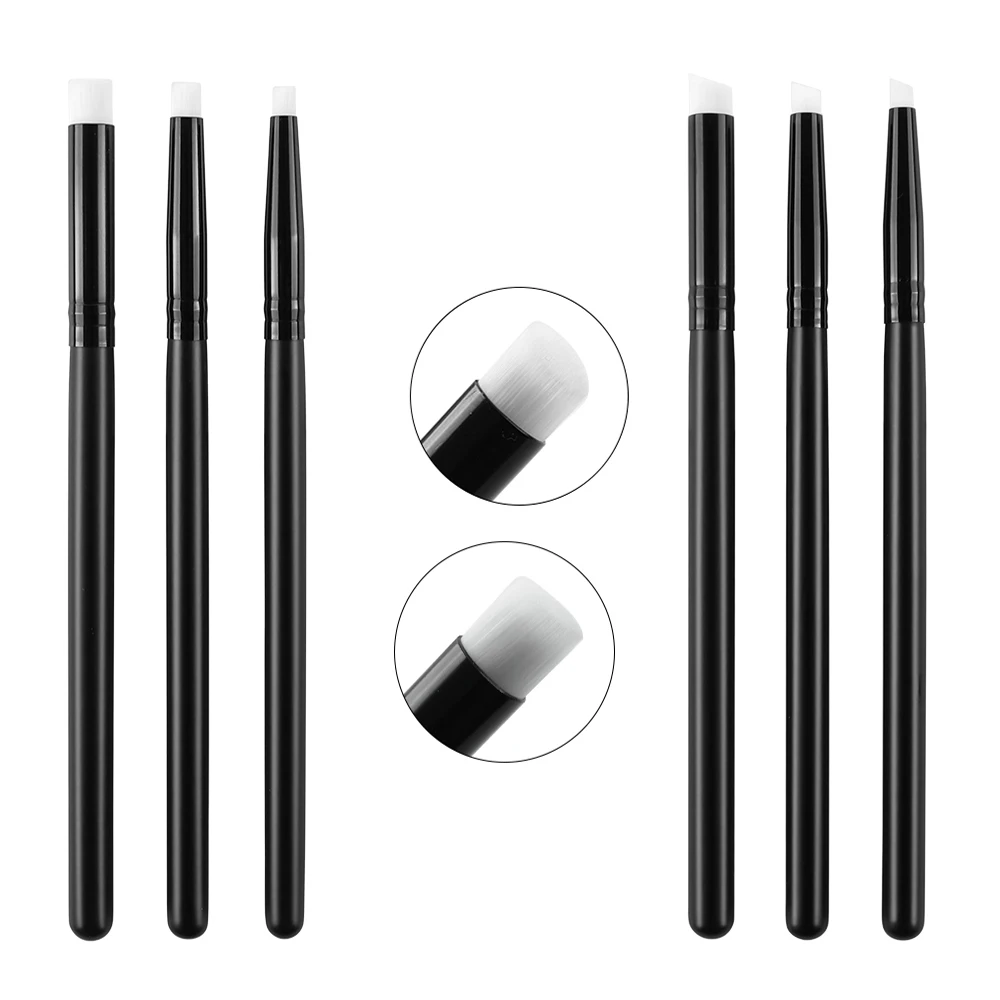 8/6/4mm Flat /Angled Mini Detailed Blending Brushes 3pcs/set Painting Brushes 16cm for DIY Scrapbooking Painting Card Supplies