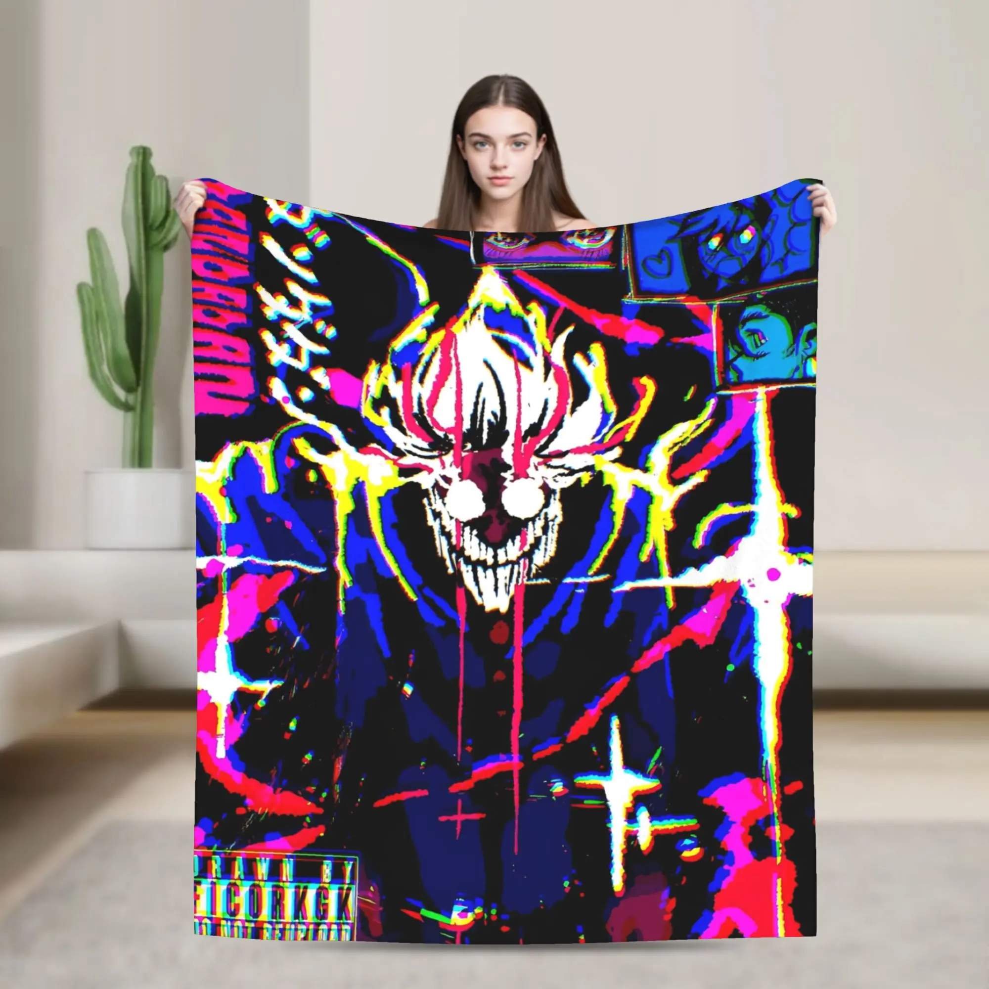 

Anime Okarun Dandadan Flannel Blanket Soft Bedding Throws for Outdoor Camping Print Bedspread Sofa Bed Cover