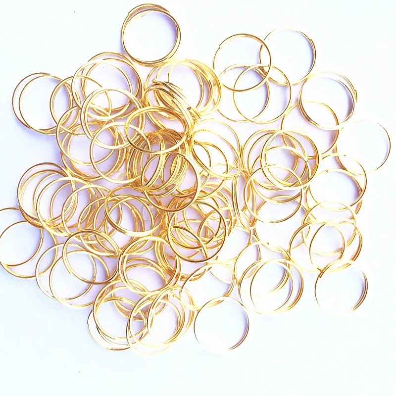 Top Quality Gold Plated Chandelier Beads Curtains Or Faceted Ball Connector, 12mm Stainless Steel Rings 2000psc/lot Metal Hooks