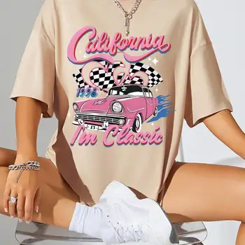 여성용 그래픽 및 레터 프린트 크루넥 티셔츠, 스트리트 캐주얼 티셔츠, 힙합 의류, 코튼 플러스 사이즈 반팔