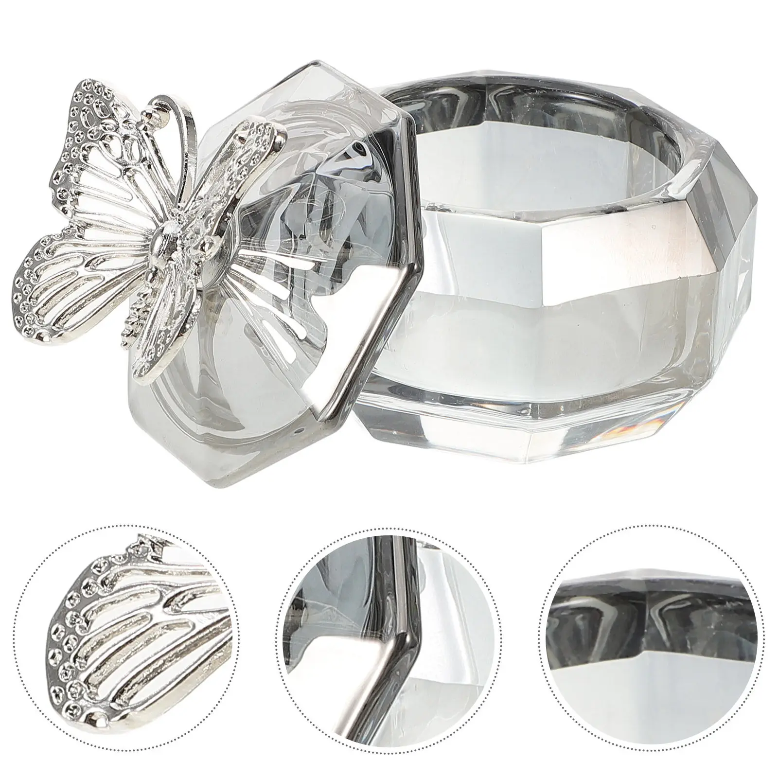 

Многофункциональная стеклянная чаша для маникюра с устойчивым тяжелым основанием, предотвращающая проливание, для нейл-арта, маникюрных салонов и домашнего использования, легкая и портативная