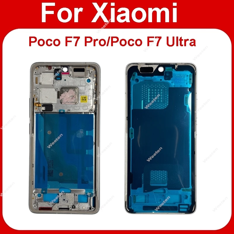Middle Frame Housing For Xiaomi Poco F7Pro F7 Ultra LCD Supporting Front Frame Middle Cover Bezel Plate Replacement Repair Parts