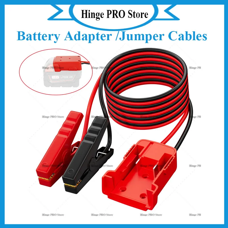 

Battery Adapter Connector for Milwaukee M18 18V Charger Battery Jumper Cable with Car Jumper Starter Lithium Battery Adapter