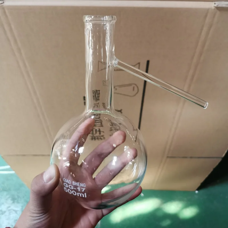 Distillation flask 150ml/250ml/500ml Chemical experimental teaching equipment with spout flask for distillation purification