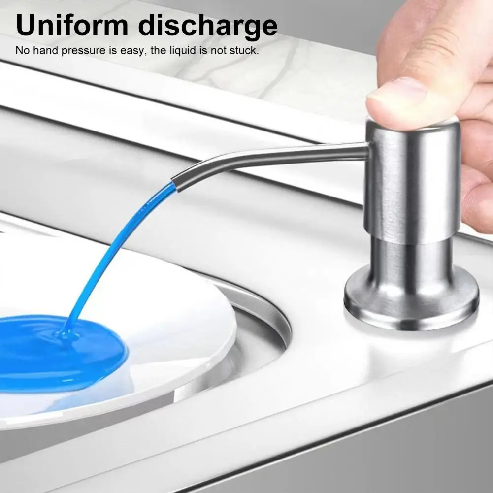 Stainless Steel Soap Dispenser, Versatile Durable Anti-rust Design, Practical Kitchen Sink Accessory For Liquid Soap Storage