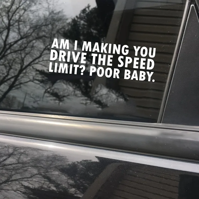 تصميم فني هل أنا تجعلك قيادة السرعة الحد الأقصى للأطفال ملصق فينيل ملصق تلقائي لباب السيارة وملصقات غطاء محرك السيارة #4