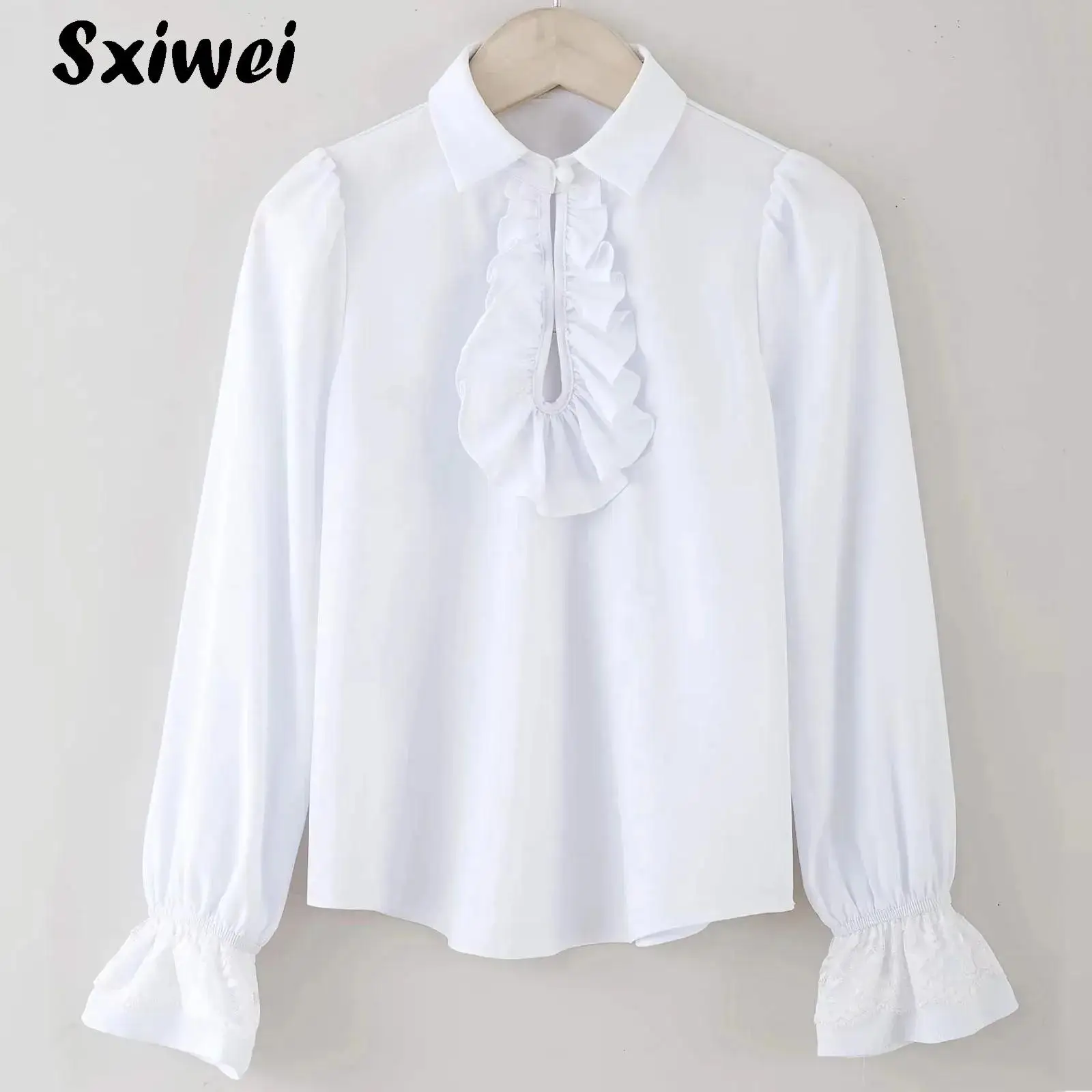 

Kids Boys Renaissance Ruffled Frilly Shirts Medieval Vintage White Pirate Costume Tops for Halloween Cosplay Fancy Dress Up