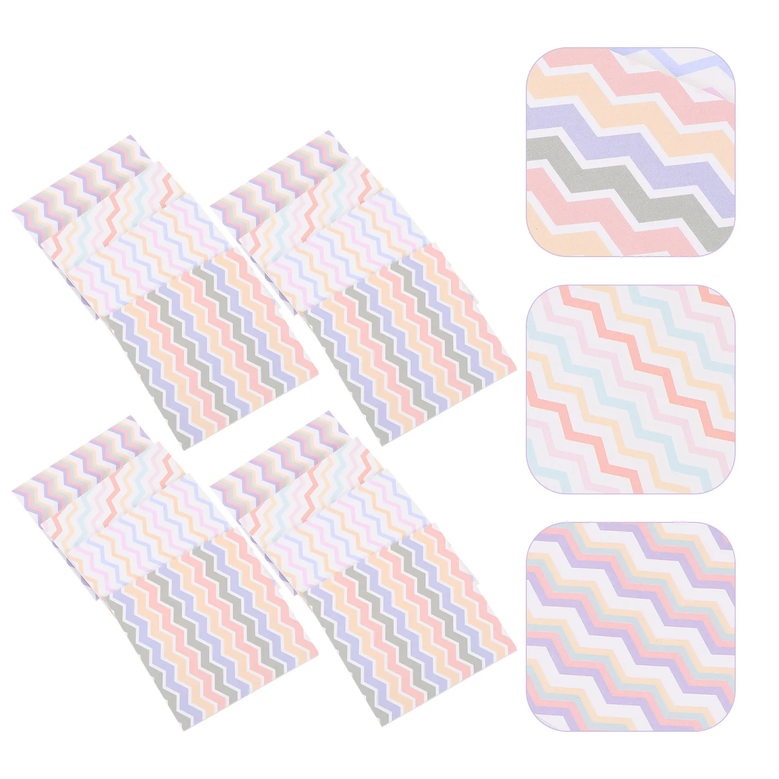 32Pcs Grid Pattern Adhesive Notes Smooth Writing High-Grade Paper Memo Sticker for Study Work Schedule Reminder Book Annotation