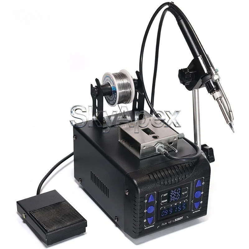 928DT Automatic Solder Feed Digital Display Soldering Station Foot Operated Soldering Machine Welding Tool