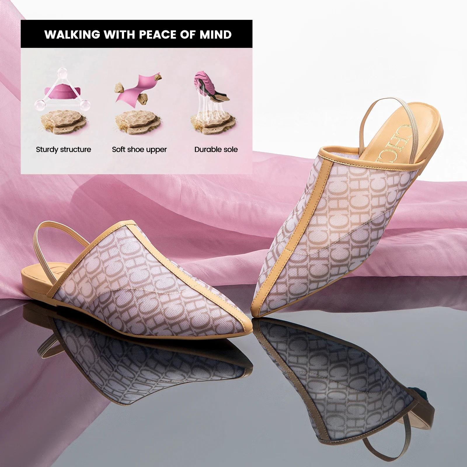 

Pointed Toe Slippers Luxury Branded Casual Shoes Flat Strappy Home Outdoor Beach Walking Shoes