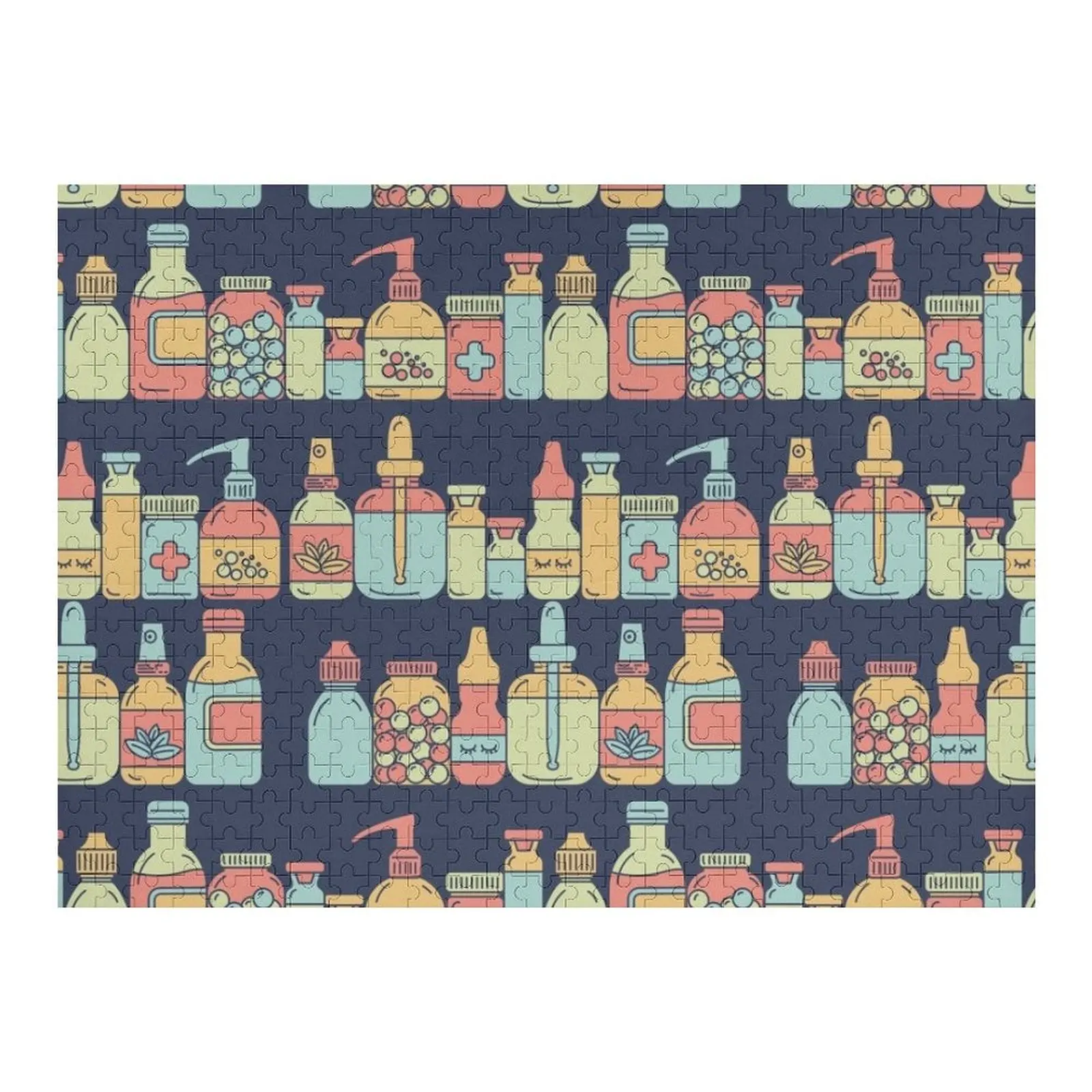 

Pharmacy bottles Jigsaw Puzzle Custom Name Child Toy Game Children Custom Photo Personalized For Kids Puzzle