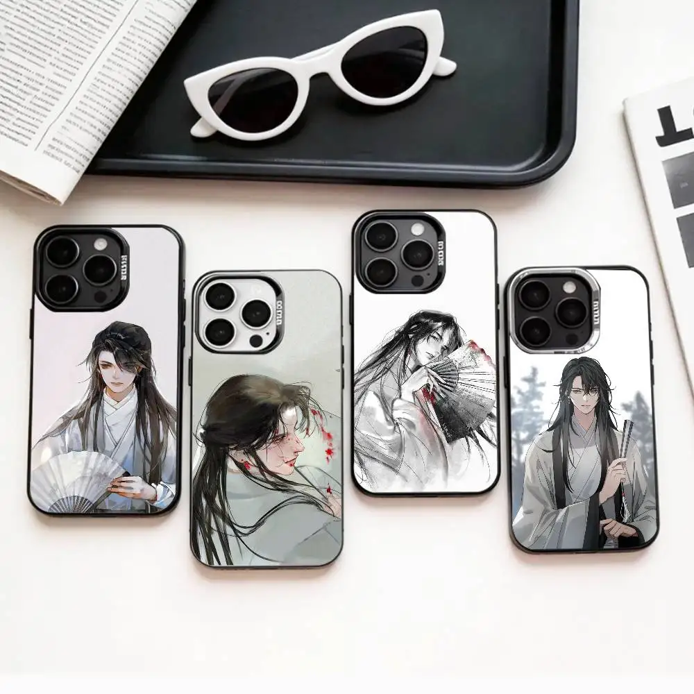 

Elegant Q-Qiang J-Jin J-Jiu Phone Case For iPhone17,16,15,14,13,12,11 Plus,Pro Max Colored Silver Plated Inside Cover