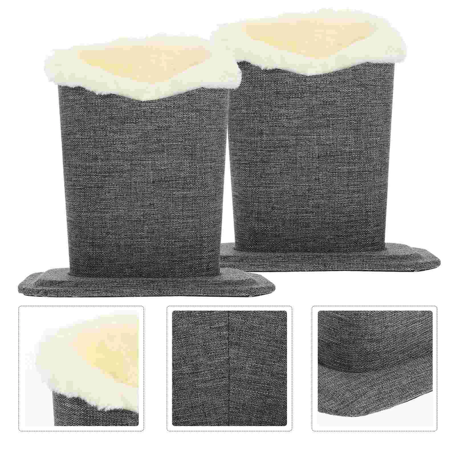 2 Pcs Glasses Case Fabric Holder Eyeglasses Desktop Base Plush Stands for Grey Miss