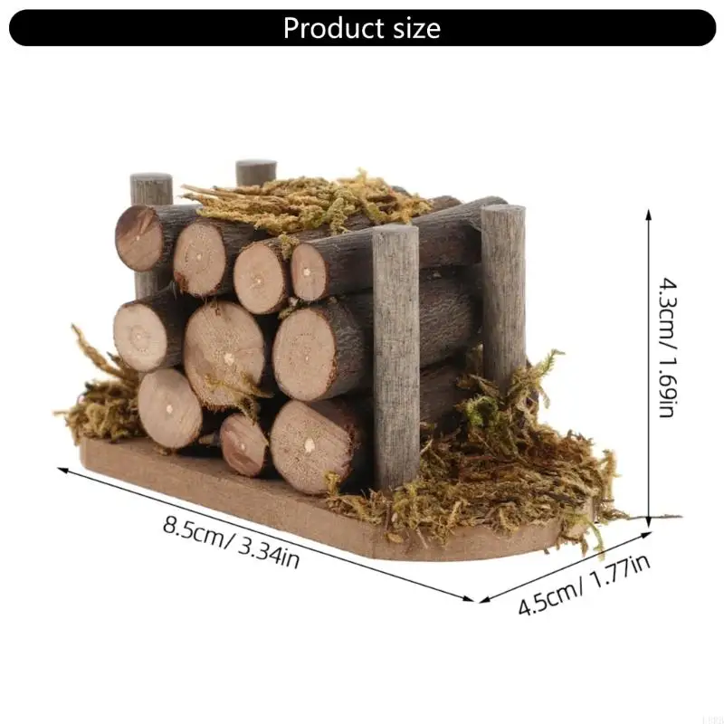 Mini Playset lenha metal para paisagem diy decoração cena ao ar livre l8rb