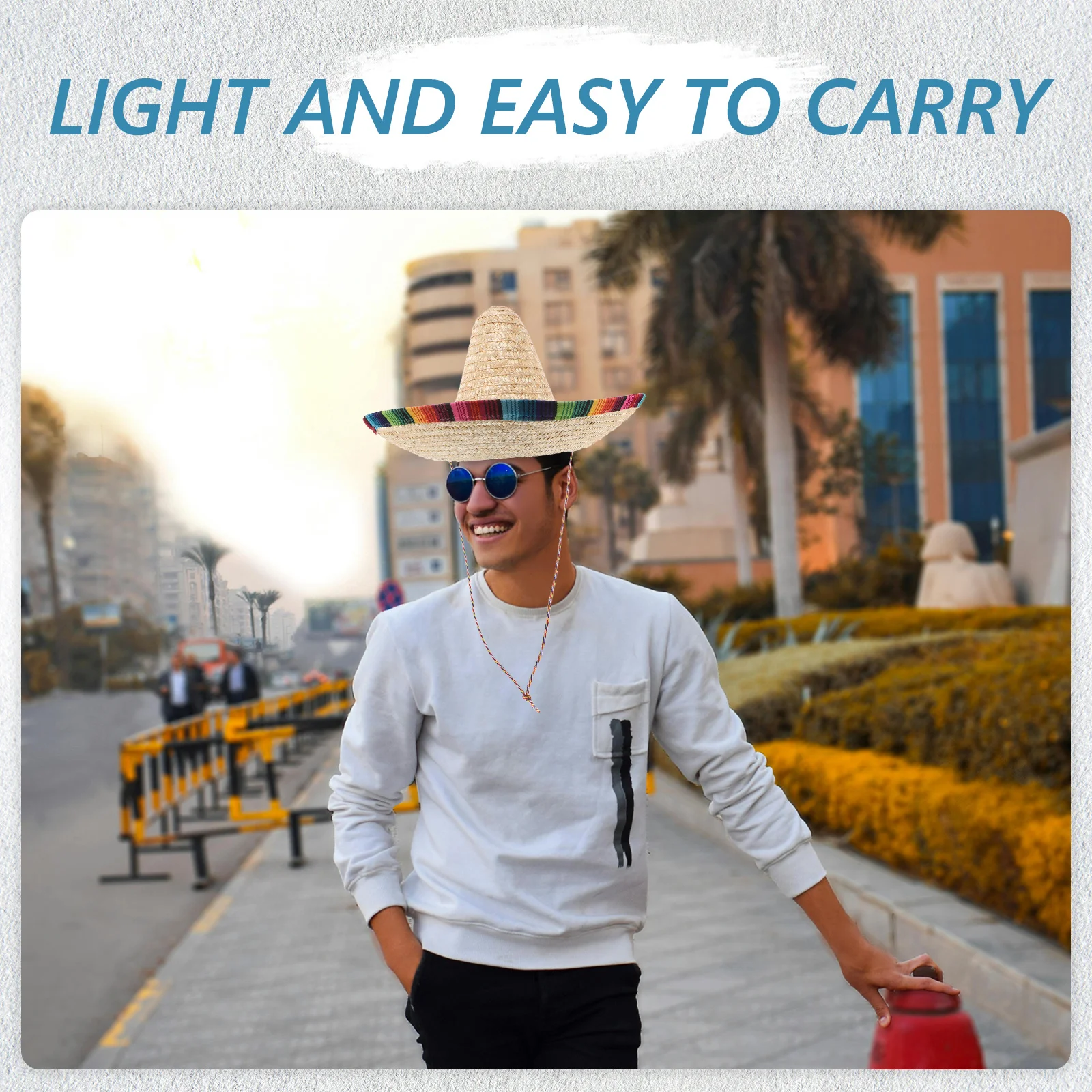 

Mexican Hat For Adults Straw Sombrero Wide Brim 43 Cm Diameter Colorful Fiesta Party Decorations Carnival Prop Outdoor