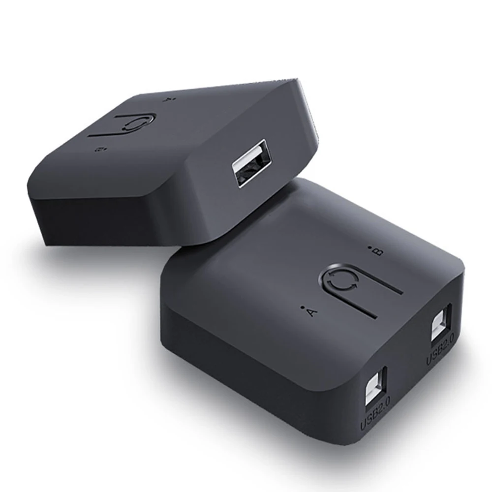 فاصل USB 3.0 مزوّد بمنفذين لمشاركة كفم محول 2 في 1 للخارج لجهازي كمبيوتر حصة 1 جهاز طابعة USB HUB جهاز طابعة Sharer