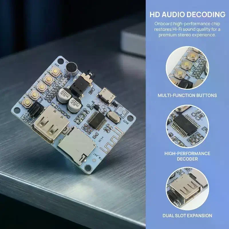 Bluetooth Audio Receiver Module Wireless Board 41 for Quick Speaker Upgrade and Premium Audio Streaming in Living Room view 3