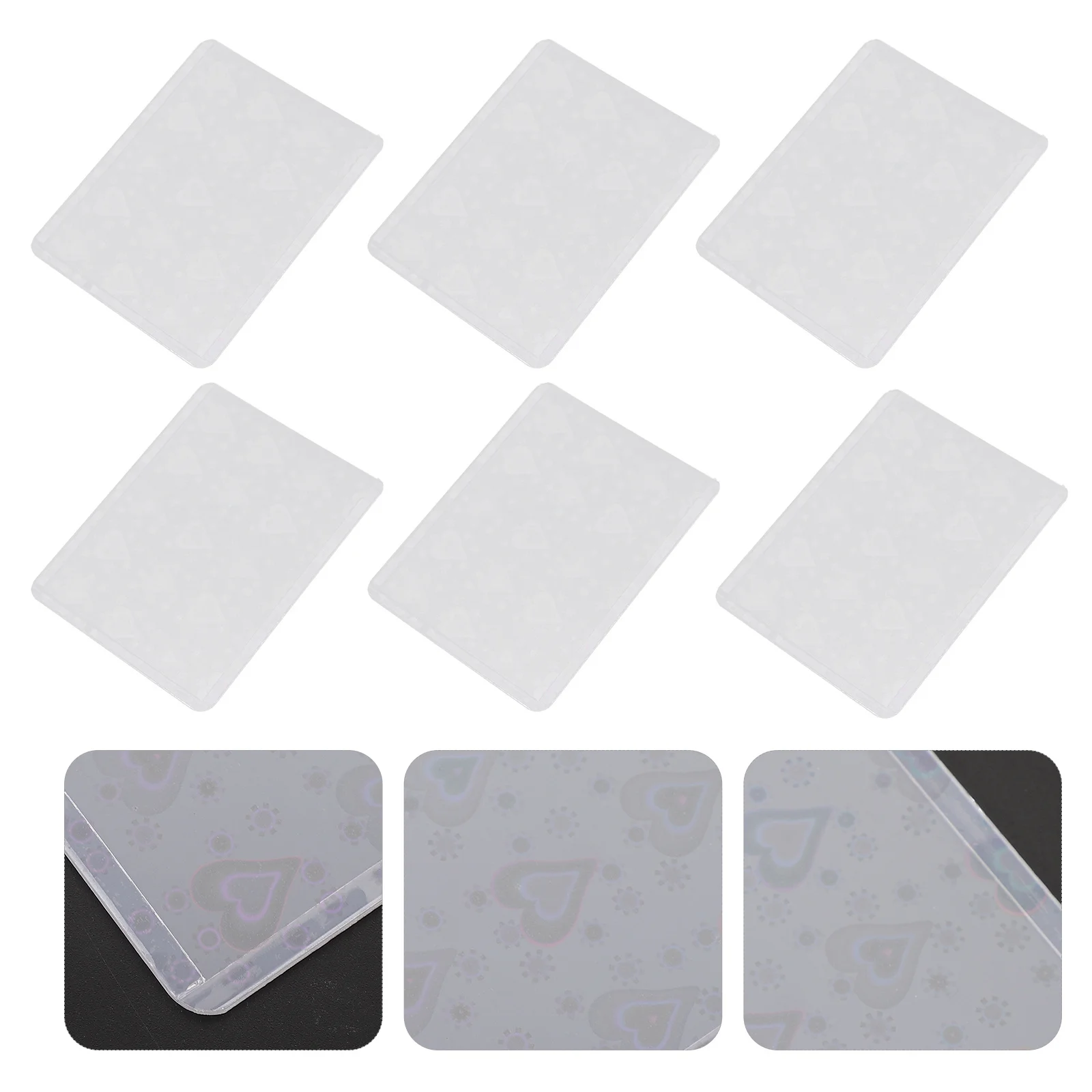 

50Pcs Laser Love Card Sleeves Standard Deck Protectors for Game Cards Business Ids and Personal Cards Card Sleeves