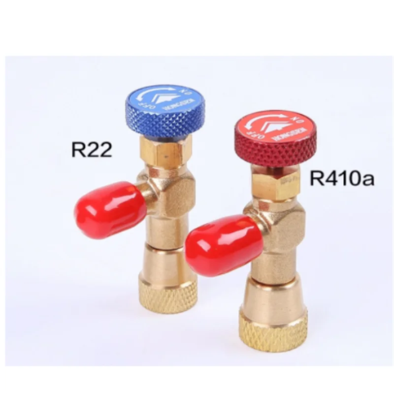 

de seguranca llquido valvula R410A R22 ar condicionado refrigerante 1/4 "Adaptador de reparacao de Ar condicionado e fluoreto de