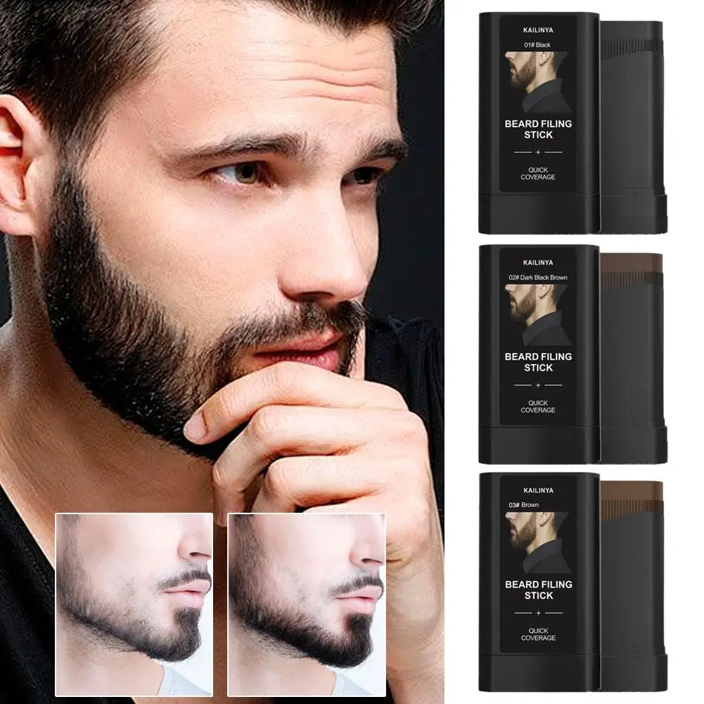 

﻿ Men's Beard Dye Comb Quickly Covers Gray White Hair Concealer Sweat-proof Hair Dye Stick Beard Color Filling Sweat-proof Stick