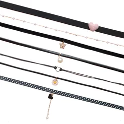 Sexy Women Chokers Fashion Clavicle Heart Butterfly Pearl Daisy Pendant Necklace Lady Jewelry Accessories Girl Gift
