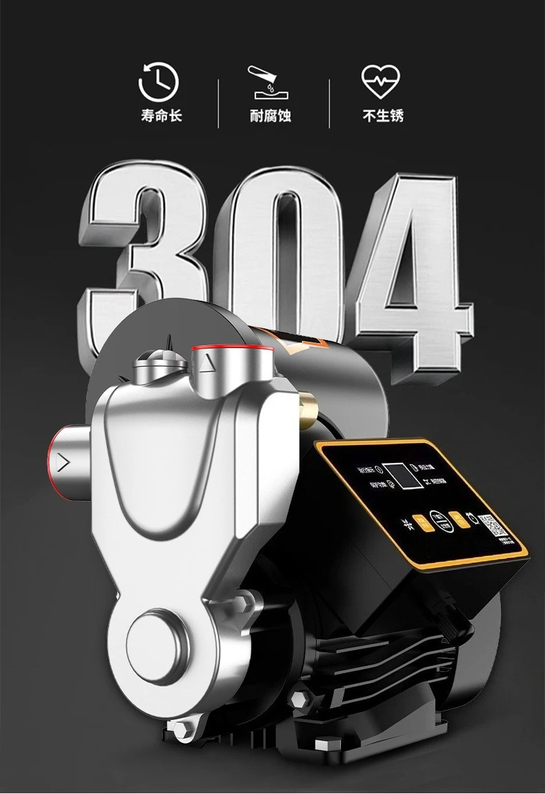 

Automatic silent self-priming whole house booster pump, stainless steel water pump household digital display