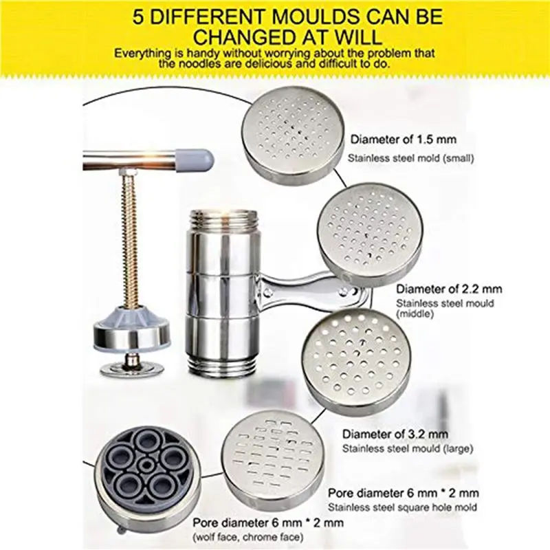 2X Stainless Steel Noodle Machine Manual Noodle Machine Stainless Steel Noodle Machine Noodle Pressing Machine B-Y48A