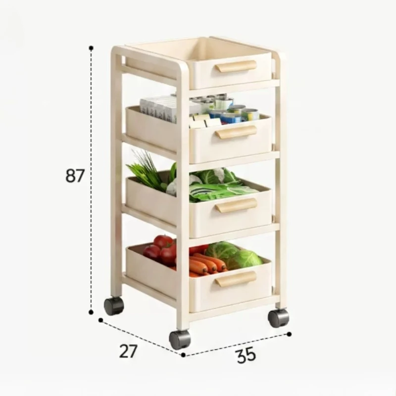 Adjustable Cart Kitchen Gadgets Basket Unit Vegetable Fruits Storage Shelves Tea Bags Cocina Accesorios Kitchens Accessories
