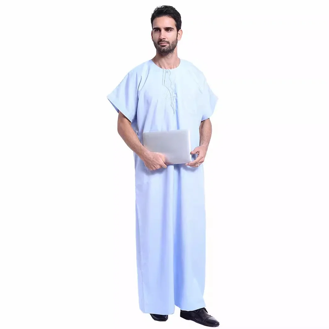 Túnicas musulmanas árabes para hombres, ropa de Jubba Thobe, túnicas étnicas islámicas de manga larga, ropa musulmana suelta de moda, S-3XL