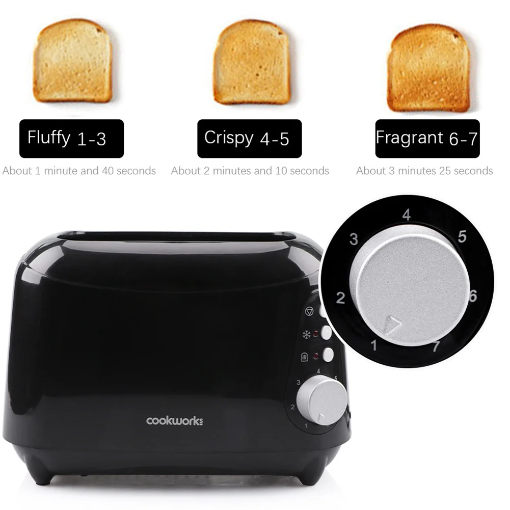 1 Juego de tostadoras ABS con pantalla Led inteligente, tostadoras de desayuno de 2 rebanadas con ranura extra ancha (enchufe británico), venta al por mayor