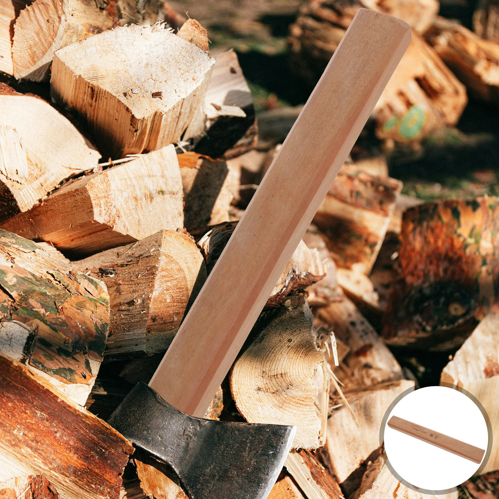 

Wooden Axe Handle Replacement High Practicability Hardness Good Polishing Workmanship Firewood Branches Axe Handle Replacement
