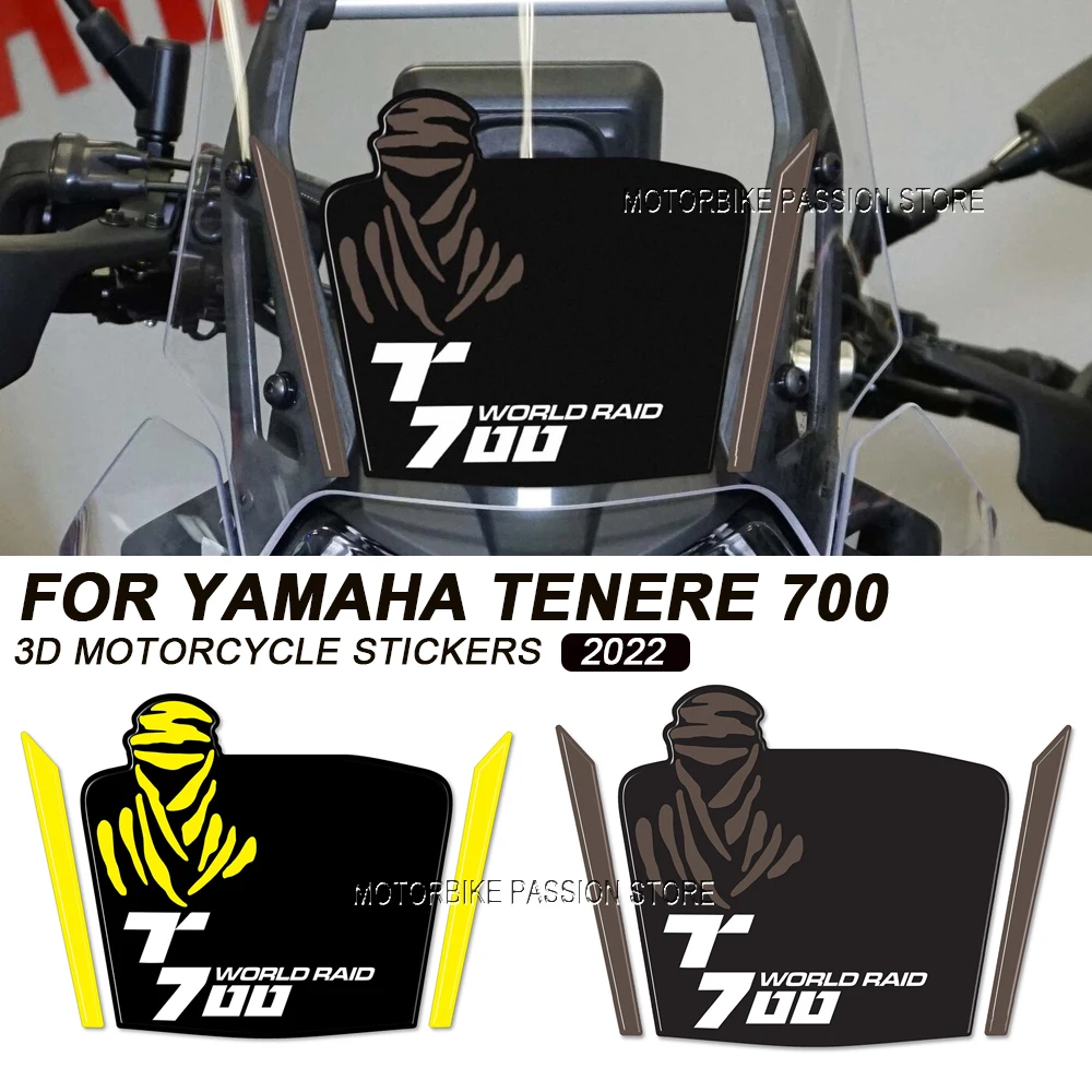 

for Yamaha Tenere 700 World Raid 3D Motorcycle Gel Epoxy Resin Sticker Accessories Protector Waterproof Anti-Scratch Black 2022