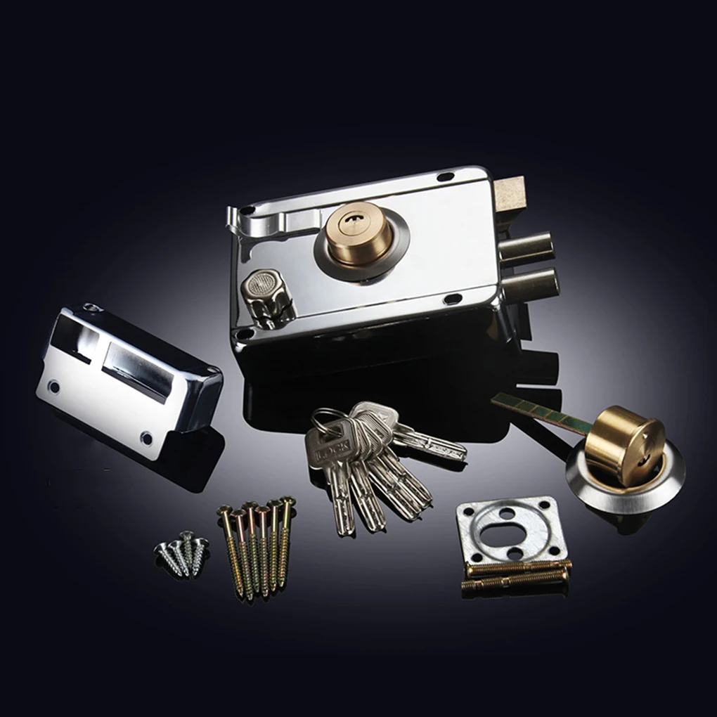 1Bag Door Lock Strong Deadbolt Home Security Universal Exterior Anti-theft Accessory Stainless Steel Multiple Insurance Smooth