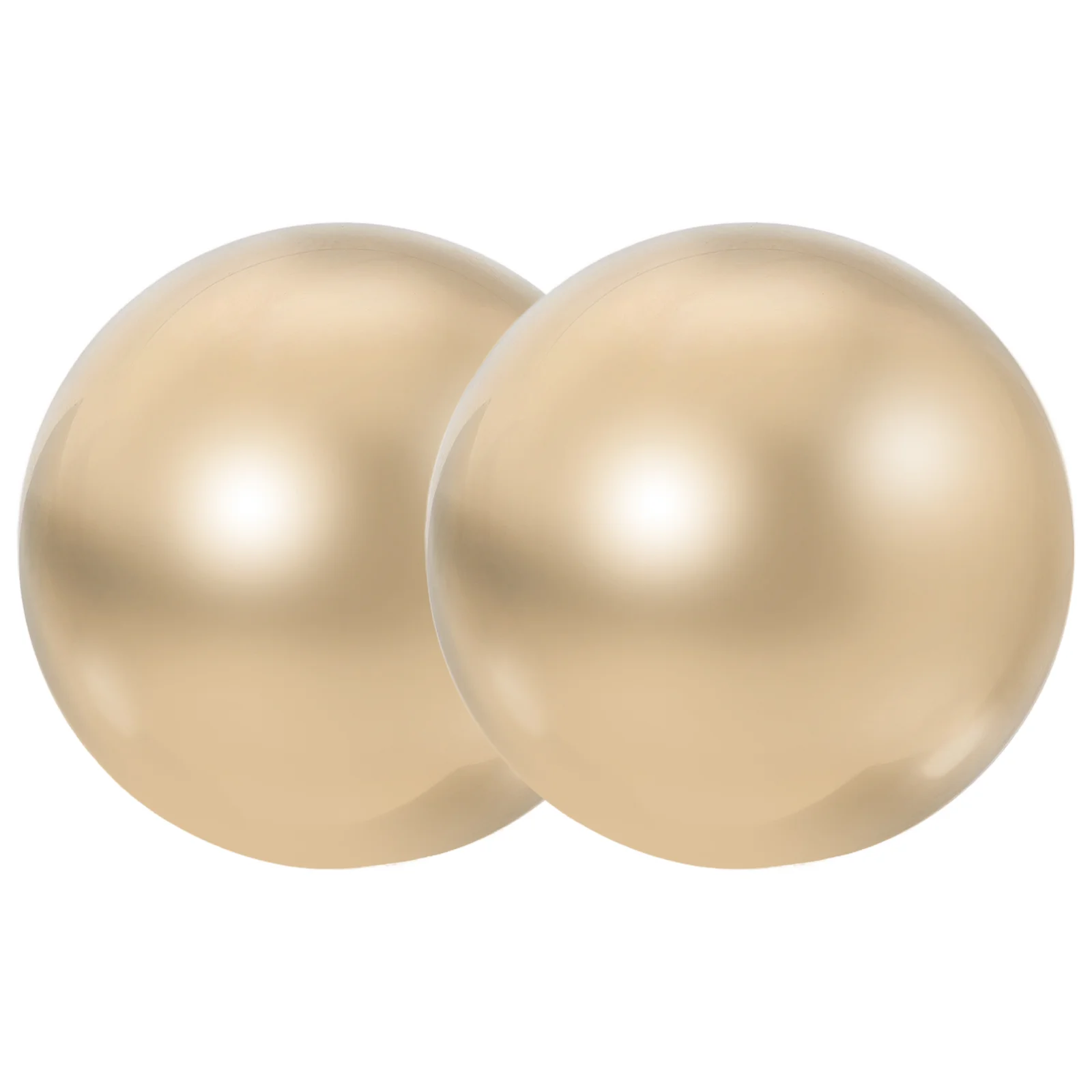 2 Pcs Brass Exercise Ball Handheld Massage Balls Training Portable Wrist Smooth Handball Metal