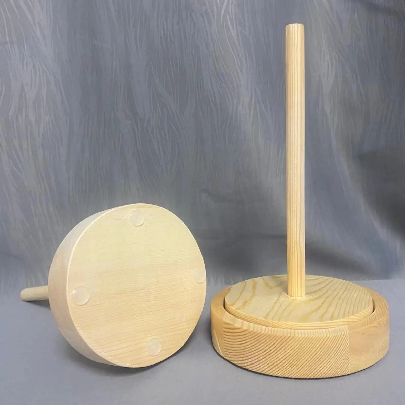 Wooden Yarn Dispenser Holder for Crochet Knitting Accessories Pine Spool Stand Wool Thread Organizer Twirling Spindle Embroidery