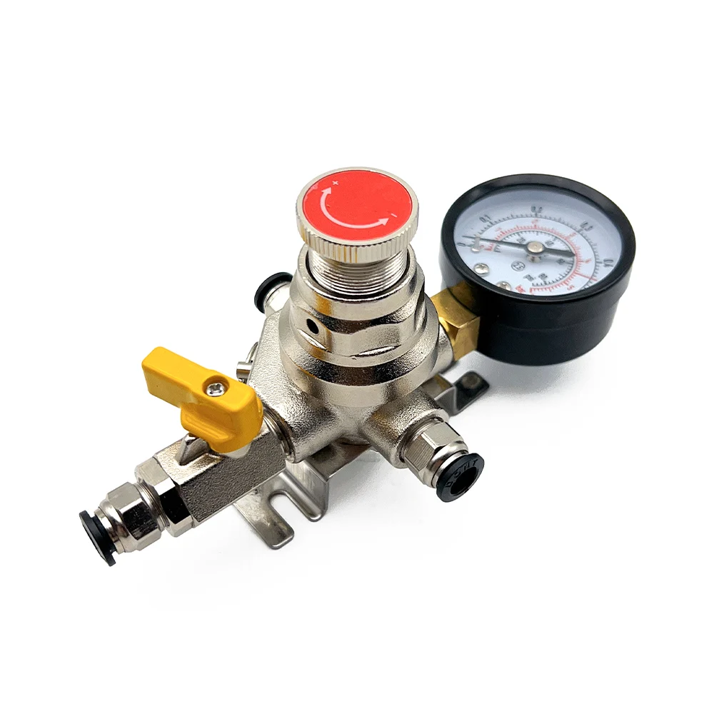 KegLand SS Duotight Inline In Line Regulator - With Integrated Gauge for Water or Gas - 8mm (5/16\