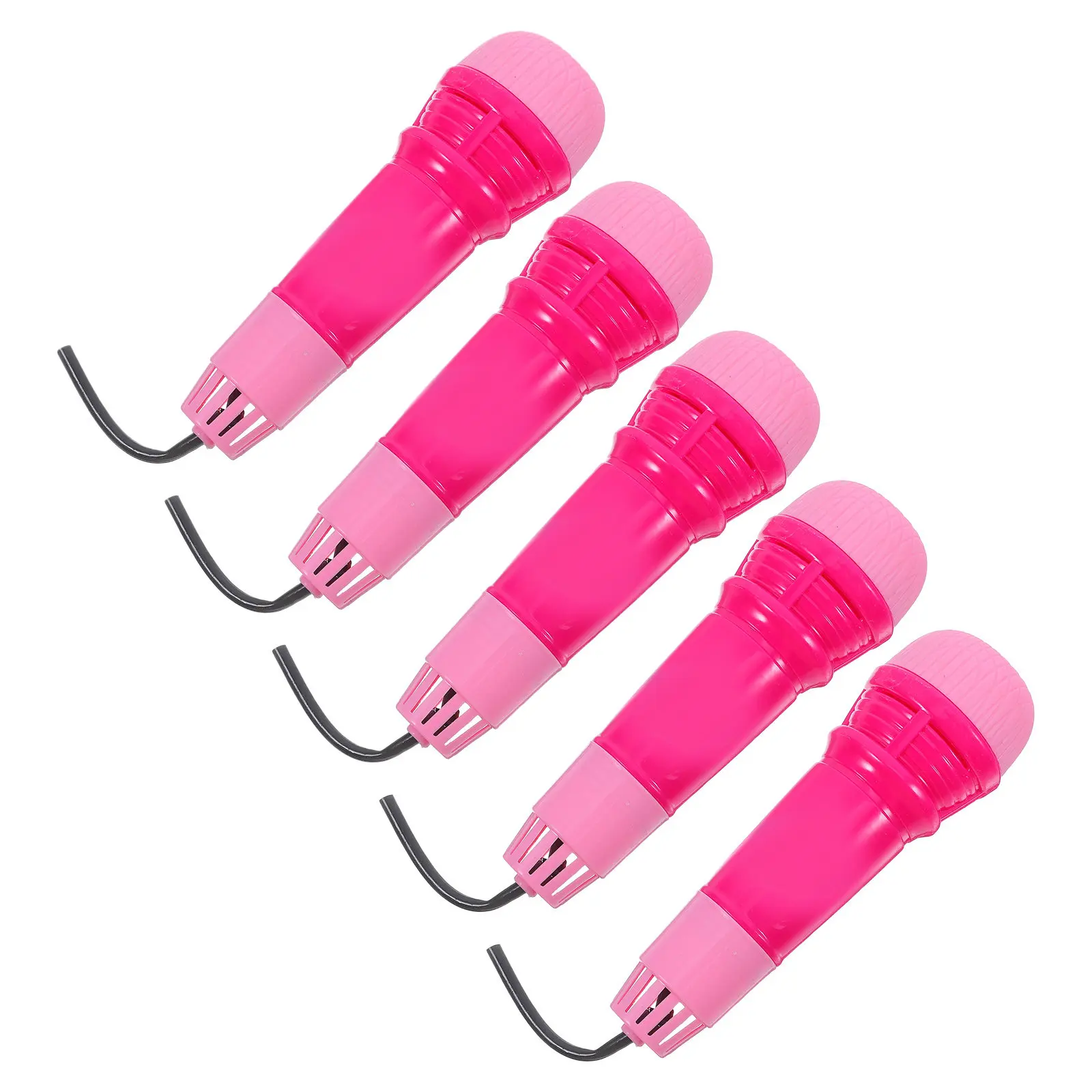 

5Pcs Simulated Kids Echo Microphones Educational Singing Play Bright Colorful Set Lightweight Portable for Kids Music