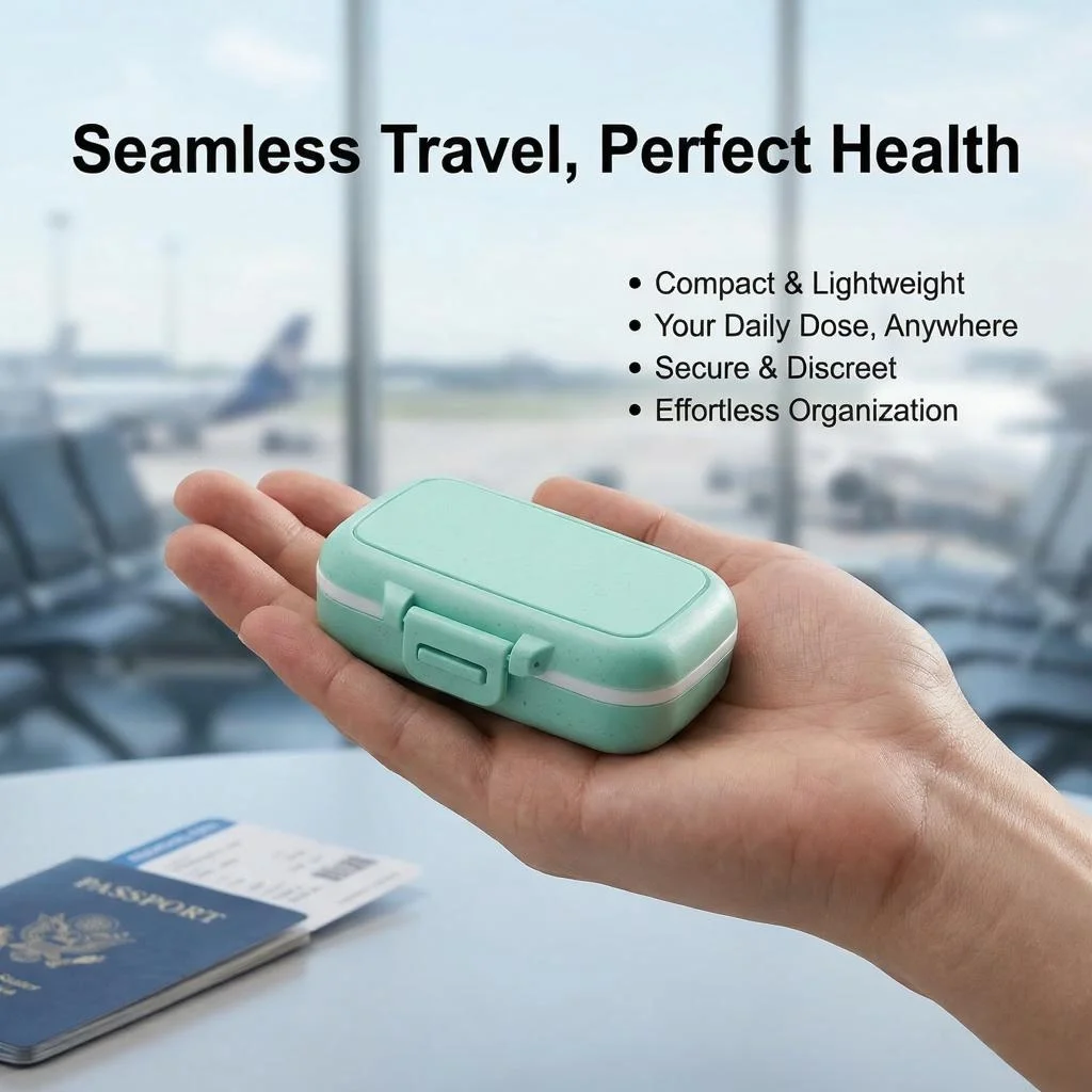 Mini Portable Pills Organizer Case 3 Grids PillBox Tablet St