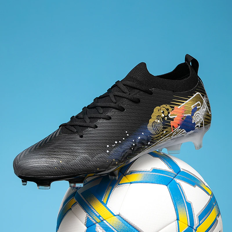 

New Men Soccer Shoes FG Non-Slip Long Spikes Football Boots Soccer Cleats Training Shoes Match Ultralight Outdoor Drop Shipping