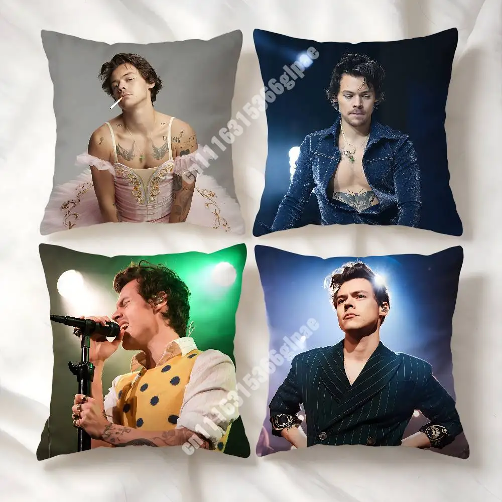 Kiss All The Time H-Harry S-Styles Printed Pillow Cover Sofa Couch Student Apartment Homestay Leisure Area